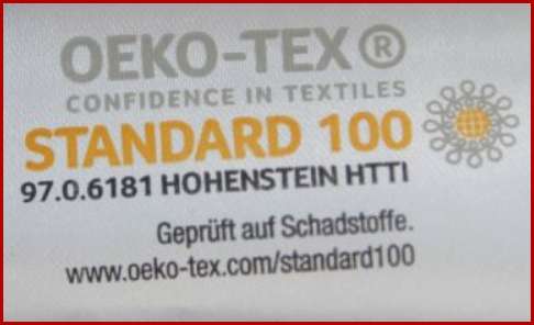 Daunendecke Öko-tex 100 Standard geprüft